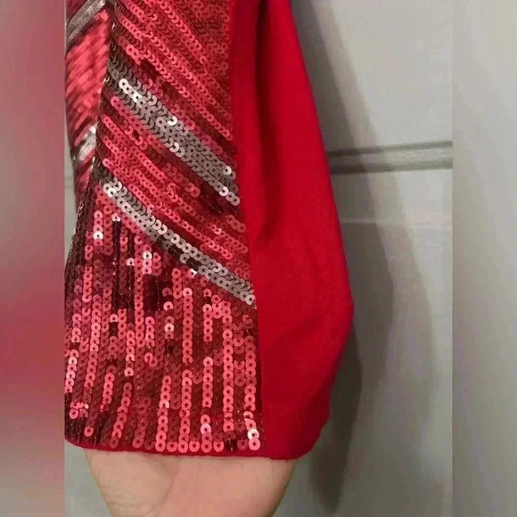 BEBE Women's Sleeveless Glitter Sequin Tank Tops Shimmer Vest Tops Glitter SMALL - Picture 3 of 8